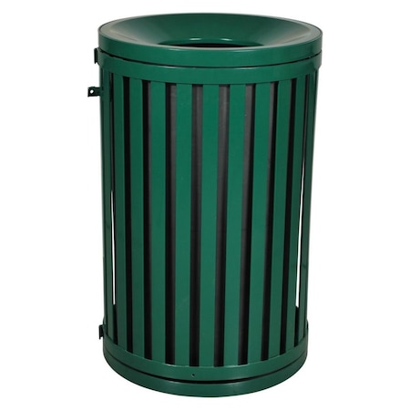 Hot House Designs 45 Gallon Streetscape Classic Outdoor Trash Receptacle with Swing Door, Hunter Green HO1766485